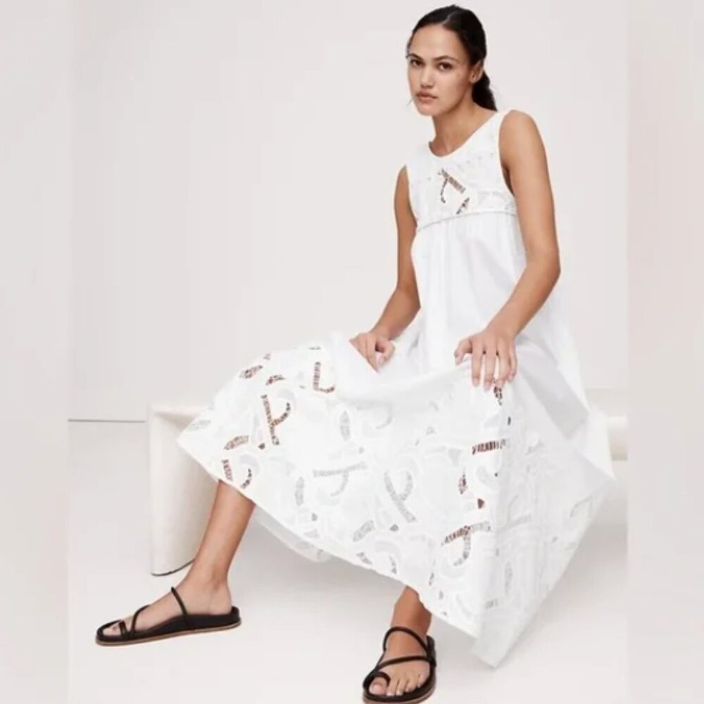 Banana Republic White Maxi Dress
